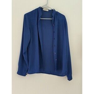 Jean Philippe Paris VINTAGE Shirt Size 40 Blue Long Sleeves classic preppy